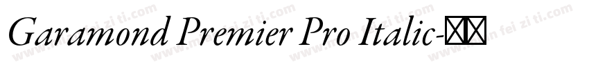 Garamond Premier Pro Italic字体转换